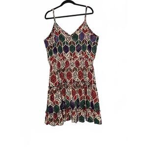Boho Multi-Print Sleeveless Summer Dress Size 2XL
